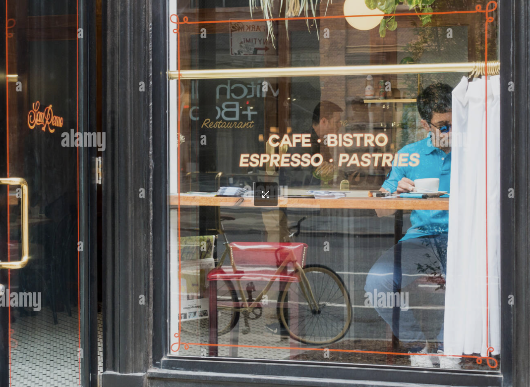 San Remo Cafe storefront — Cafe, Bistro, Espresso, Pastries at 201 Lafayette St in SoHo